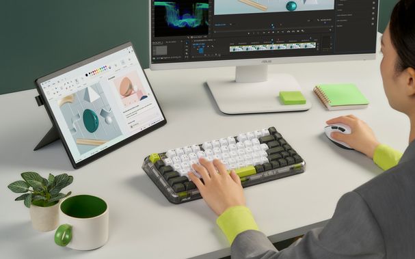 點亮文青桌面美學！ASUS Jelly75撞色鍵盤玩出新氣氛